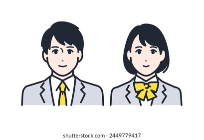 Student Junior high school student High school student Color Icon Illustration