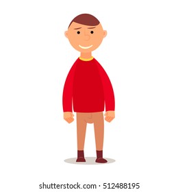 Student Kid isolated on white background in cartoon style
