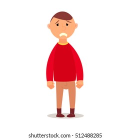 Student Kid isolated on white background in cartoon style