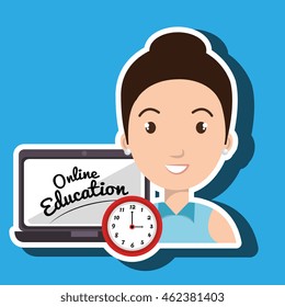 student laptop book board vector illustration eps 10