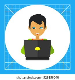 Student with Laptop Icon