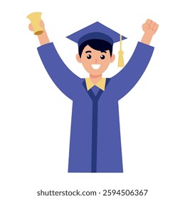 Student Leader Graduation with Cap icon