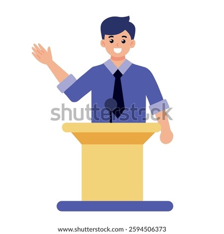 Student Leader on Podium for Recognition