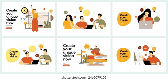 Student learn online at home. Female character using laptop. Studying and reading books. Online education, courses and seminars at university or college. Distance learning degree for graduate.