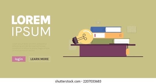 Student learn online at home and graduation cap, study with exercise book, online education, new career courses education concept flat vector illustration.