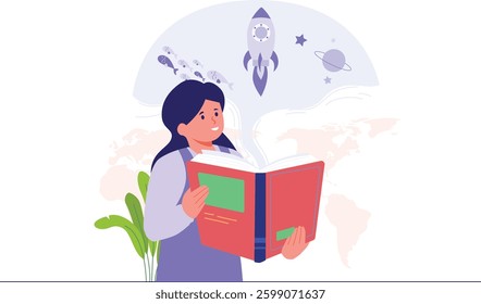 Student Learning Astrophysics on Book