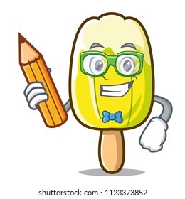 Student lemon ice cream character cartoon