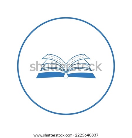 Student lesson open book icon | Circle version icon |
