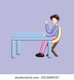 Student life concept. Improvement or progression concept. Realistic 3d object cartoon style.