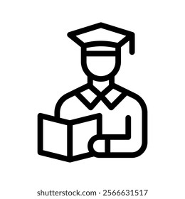 student line icon illustration vector graphic. Simple element illustration vector graphic, suitable for app, websites, and presentations isolated on white background