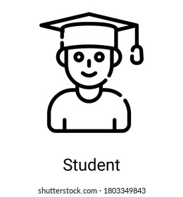 student line icon isolated on white background