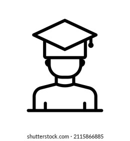 Student line icon. Suitable for education symbol. simple design editable. Design template vector