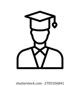 ícone de linha do estudante, vetor, pixel perfect, arquivo ilustrador 