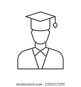  ícone de linha do estudante, vetor, pixel perfect, arquivo ilustrador 