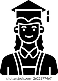 Design de ícone de vetor de linha de estudante