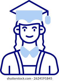 Studentenzeile, Vektorsymbol, Design