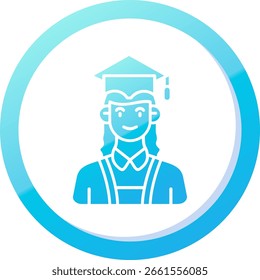 Design de ícone de vetor de linha de estudante