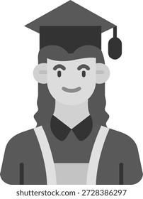 Design de ícone de vetor de linha de estudante