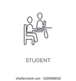 Student linear icon. Student concept stroke symbol design. Thin graphic elements vector illustration, outline pattern on a white background, eps 10.