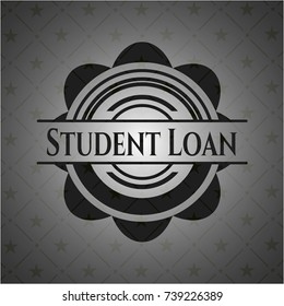 Student Loan black emblem. Vintage.