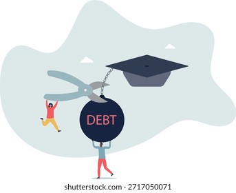 La deuda del préstamo estudiantil paga o programa de perdón, recorta el gasto educativo o reduce el concepto de honorarios. Vida y empleo de las personas.