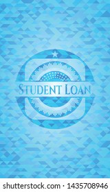 Student Loan light blue mosaic emblem