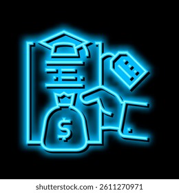 student loan neon light sign vector. student loan illustration