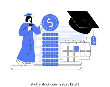 Student loan payments deferred abstract concept vector illustration. Coronavirus stimulus package, pause or suspend your payment, financial obligations, economic crisis abstract metaphor.