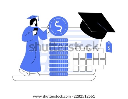 Student loan payments deferred abstract concept vector illustration. Coronavirus stimulus package, pause or suspend your payment, financial obligations, economic crisis abstract metaphor.