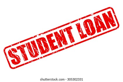 Student Loan red stamp text on white