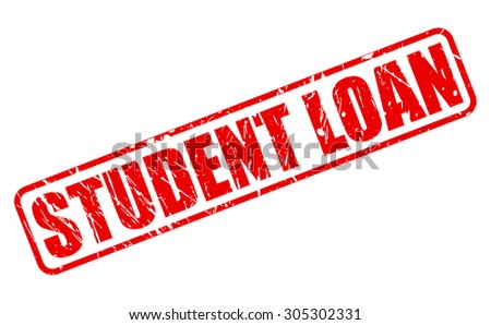 Student Loan red stamp text on white