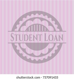 Student Loan retro pink emblem