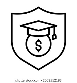 Student Loan Savior icon line vector illustration