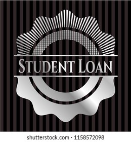 Student Loan silvery shiny emblem