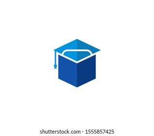 Student logo book education vector 