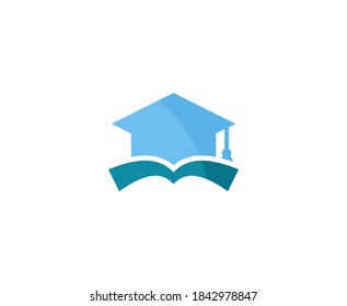 Student logo book education vector icon 