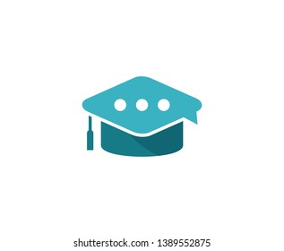 Student logo cap education chat 