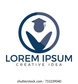 Student Logo design. Education Logo. Institutional and educational vector logo design.