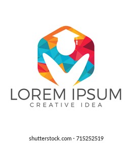Student Logo design. Education Logo. Institutional and educational vector logo design.