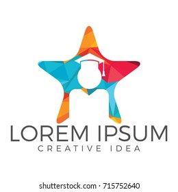 Student Logo design. Education Logo. Institutional and educational vector logo design.