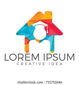 Student Logo design. Education Logo. Institutional and educational vector logo design.