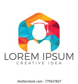 Student Logo design. Education Logo. Institutional and educational vector logo design.