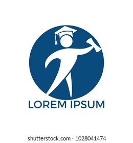 Student logo design. Education logotype.