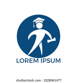 Student logo design. Education logotype.