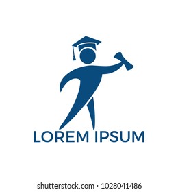 Student logo design. Education logotype.