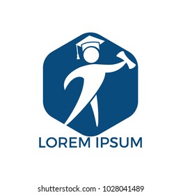 Student logo design. Education logotype.