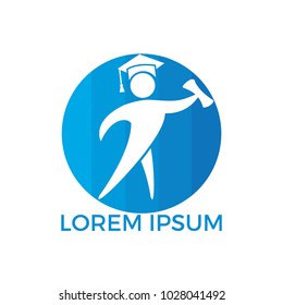 Student logo design. Education logotype.