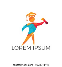 Student logo design. Education logotype.