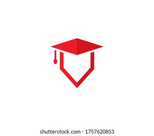 Student logo education vector icon