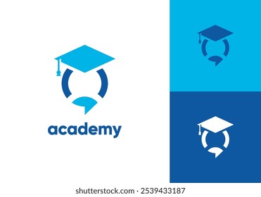 student with logo graduation cap. education school symbol icon design